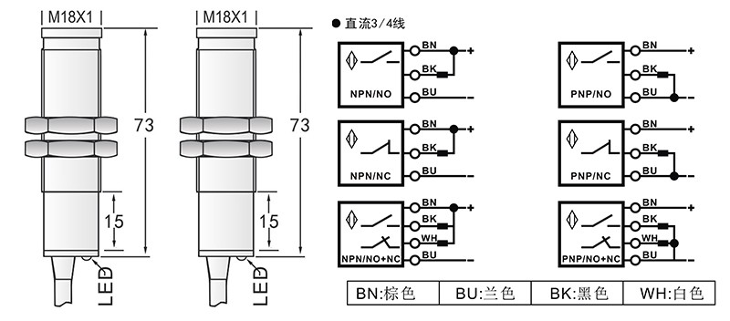 M18光电开关对射式