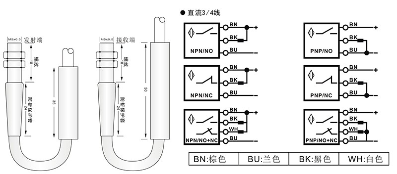 M5激光开关对射式