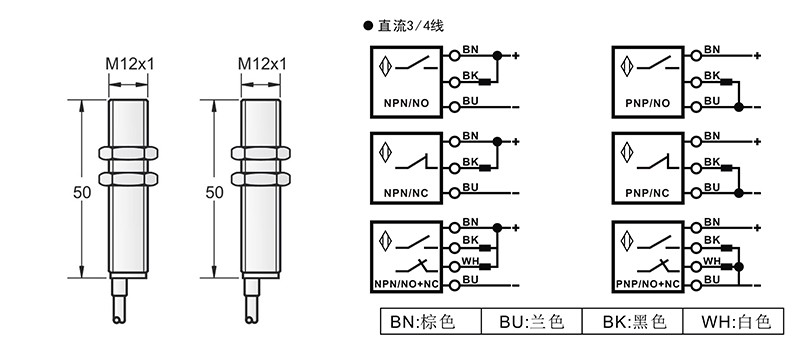 M12激光开关对射式